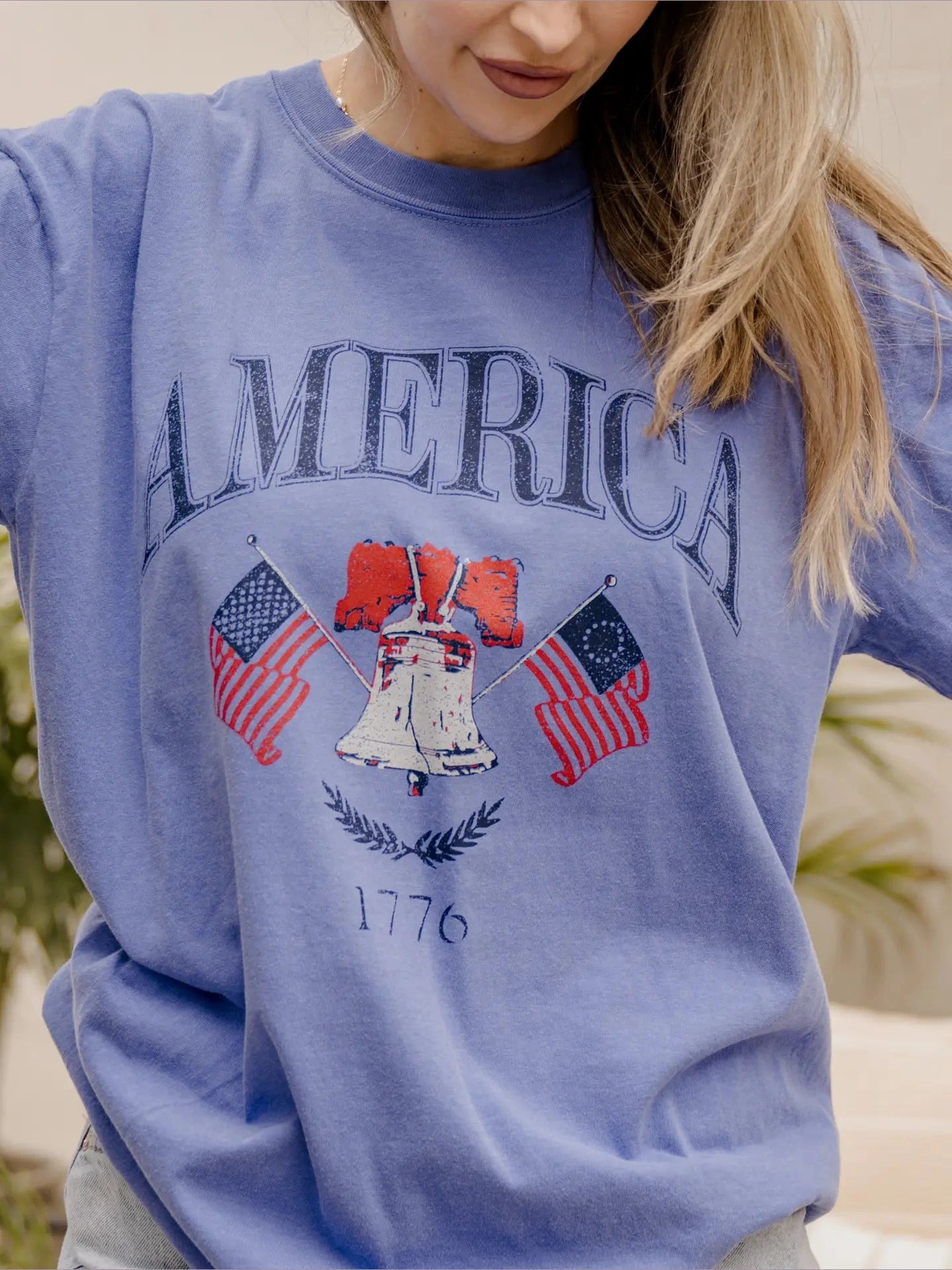 AMERICANA GRAPHIC TEE- blue