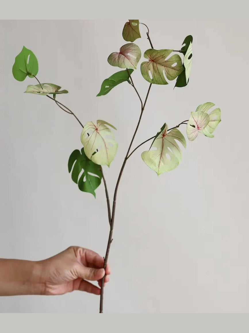 27" SOFT TOUCH FAUX MONSTERA SPRAY