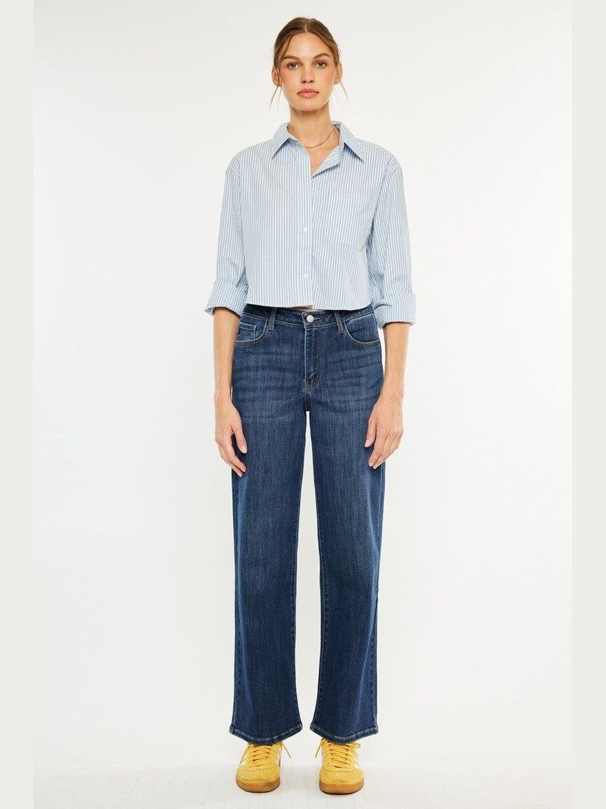 THE ALICIA DARK WIDE LEG DENIM
