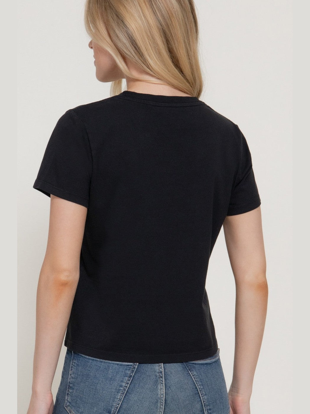 THE LAINEE BASIC COTTON JERSEY TEE - black
