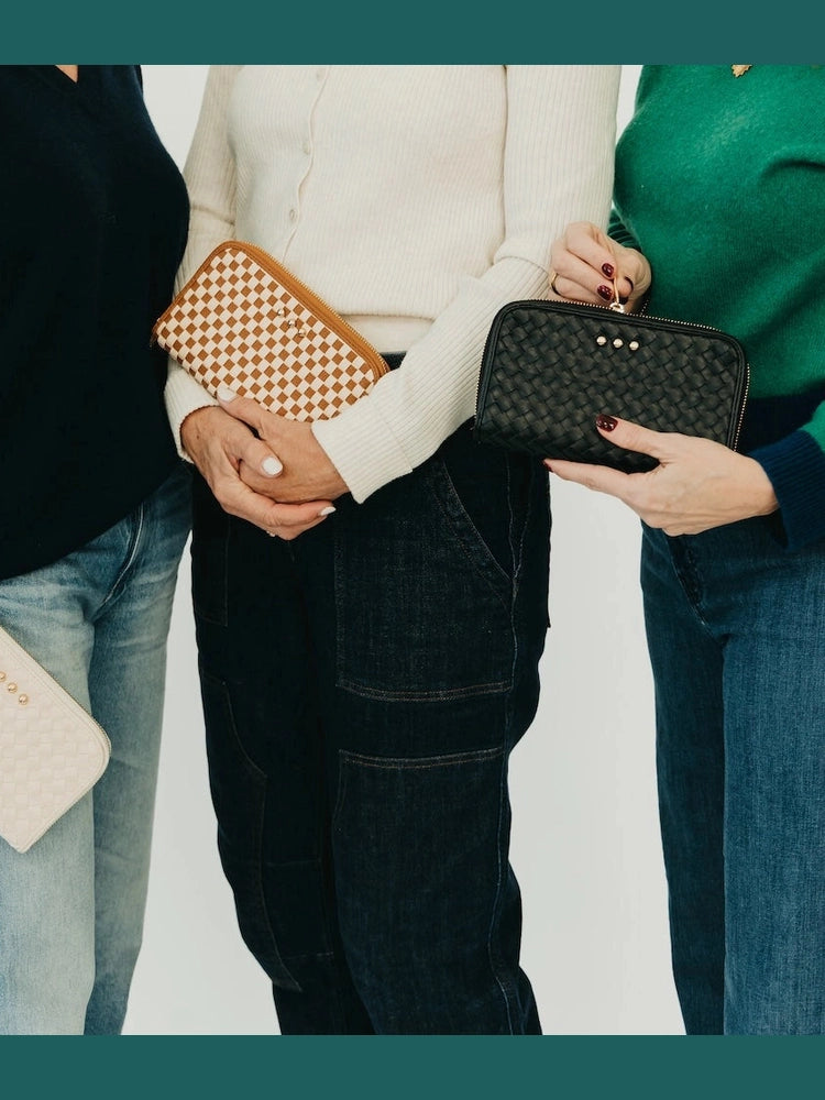 THE LENNI LARGE ZIP WOVEN WALLET - various colors