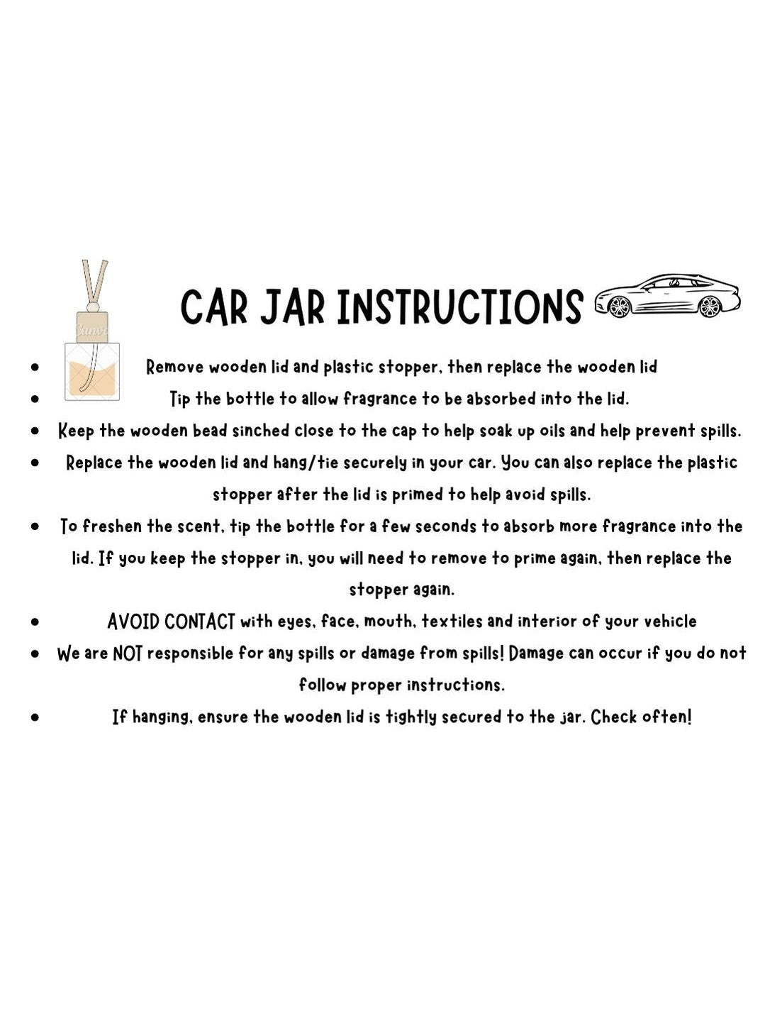 CAR FRESHENER/CAR JAR