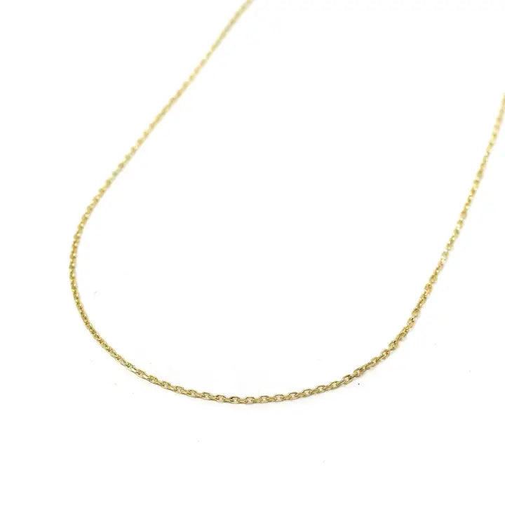 THE SKINNY CABLE THREADER CHAIN NECKLACE - gold