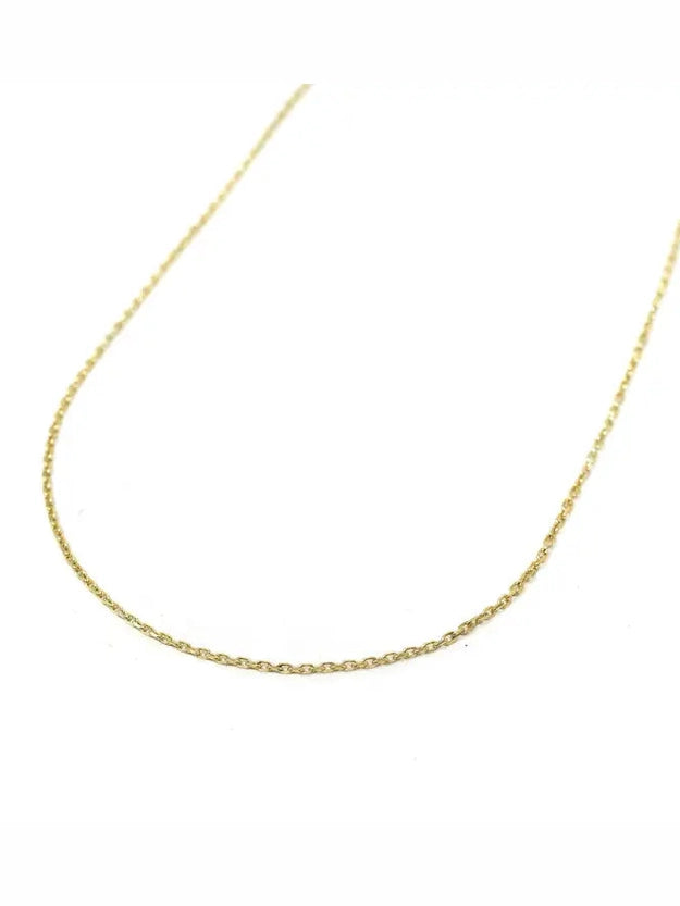 THE SKINNY CABLE THREADER CHAIN NECKLACE - gold