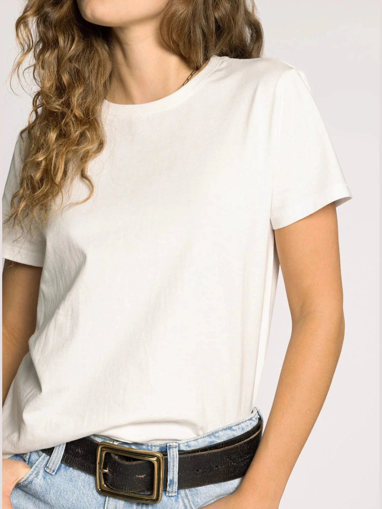 THE ASHER MINERAL WASH PERFECT TEE - white
