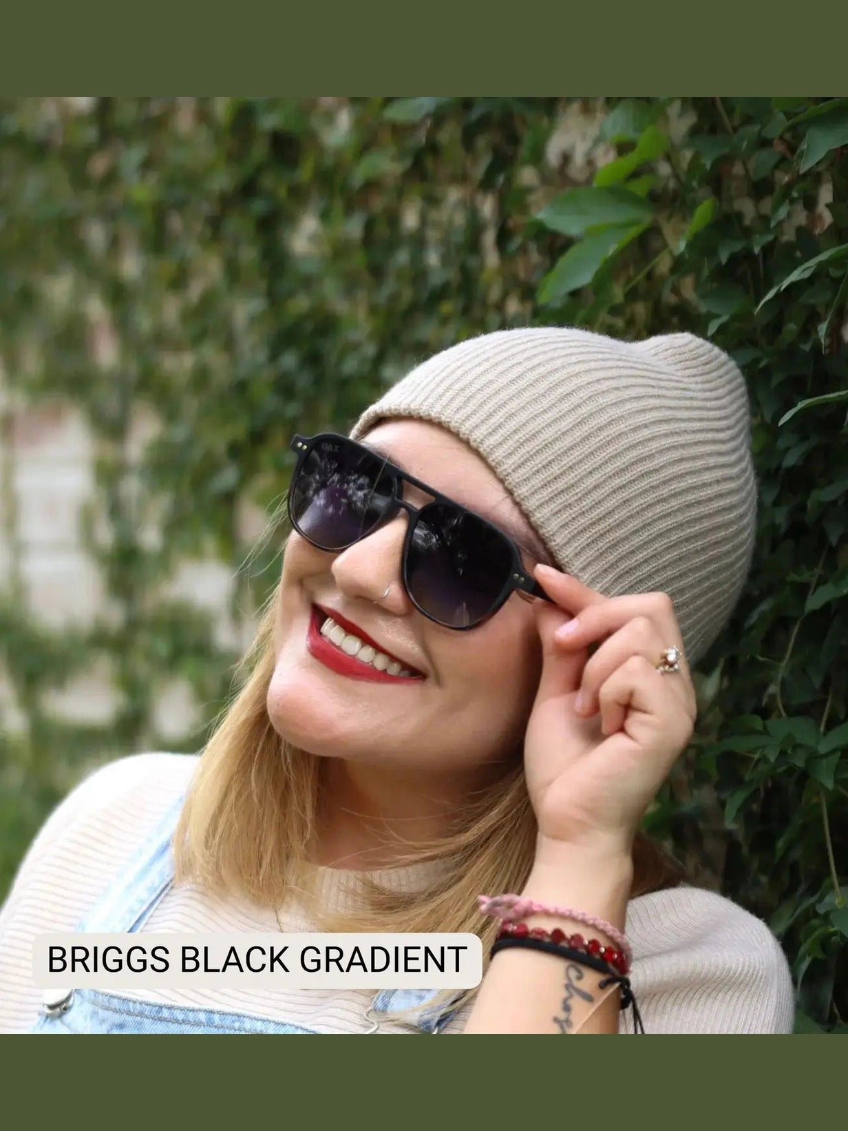 DAX BRIGGS POLARIZED AVIATOR - black gradient