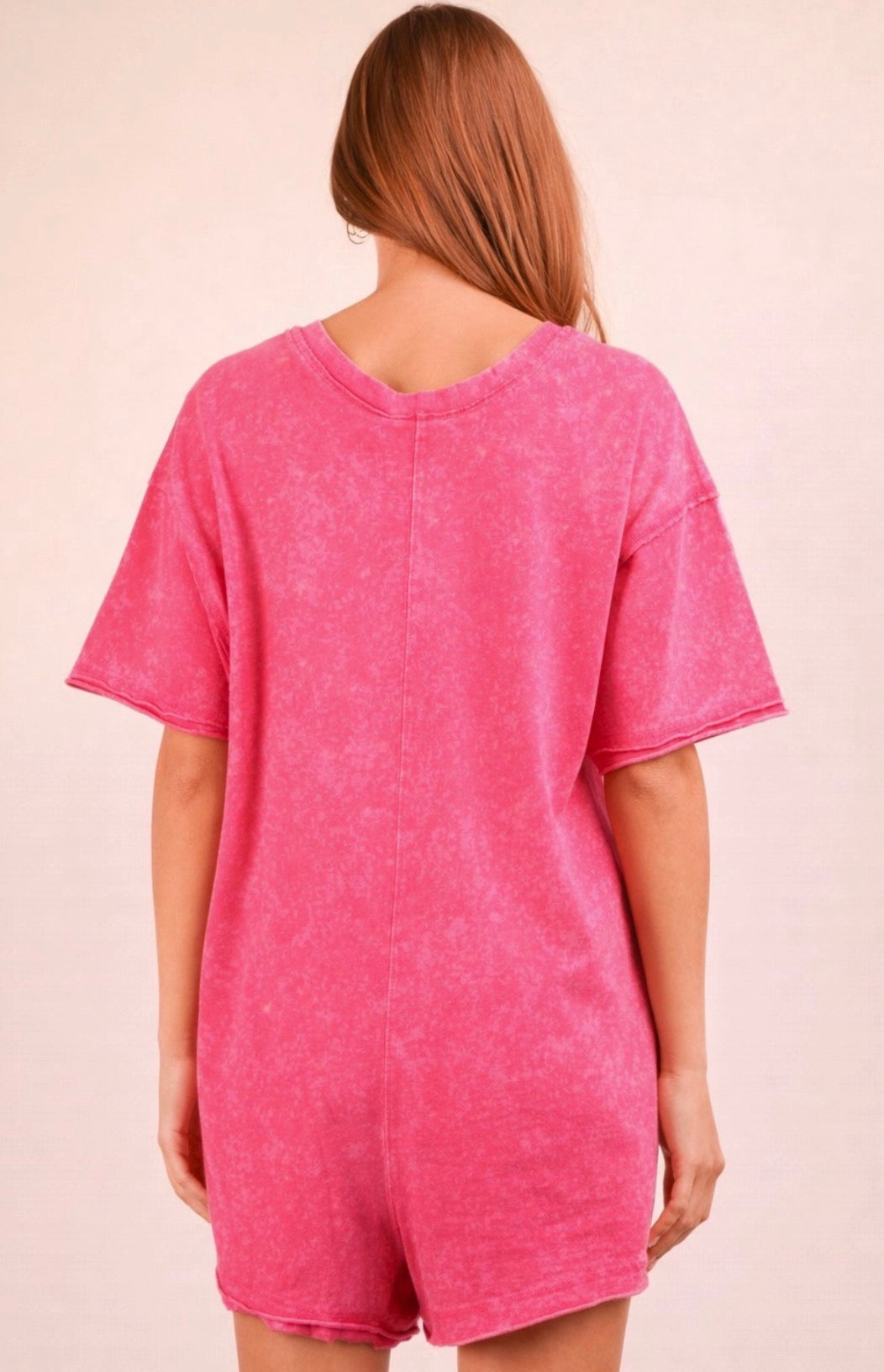 THE IVY MINERAL WASH ROMPER - pink