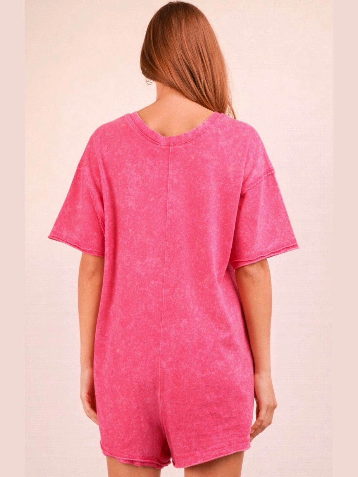 THE IVY MINERAL WASH ROMPER - pink