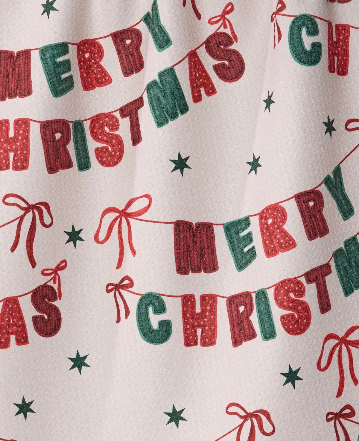 CHRISTMAS BANNER GEOMETRY TEA TOWELS