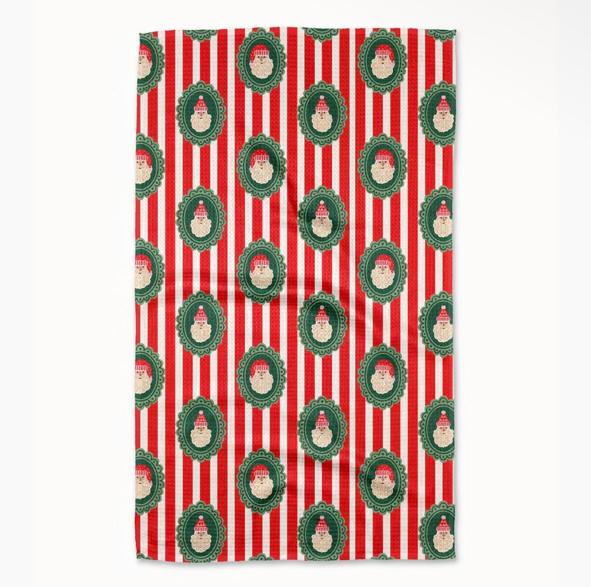 STRIPED SANTA GEOMETRY TEA TOWELS