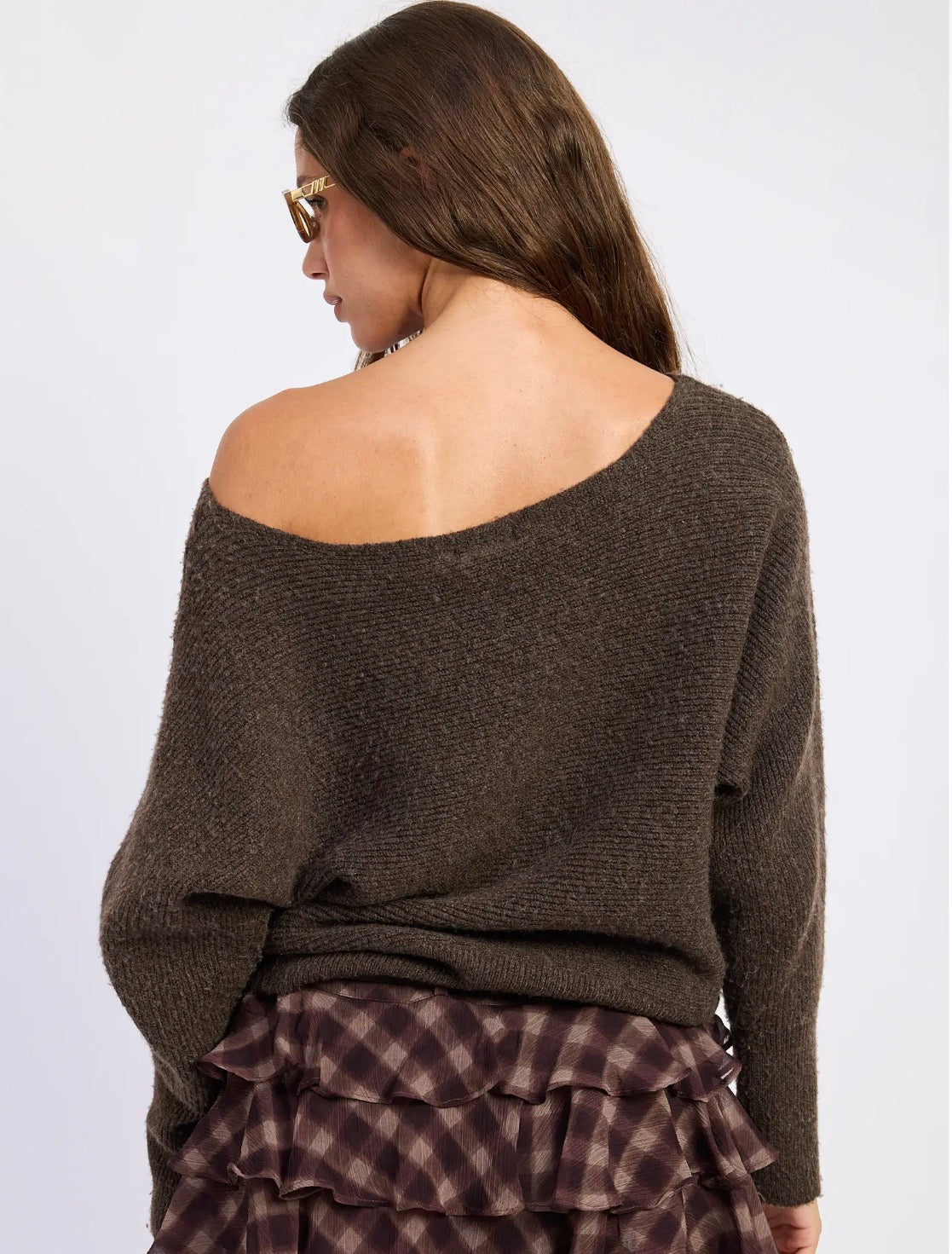 THE JONI OFF SHOULDER RIBBED SWEATER