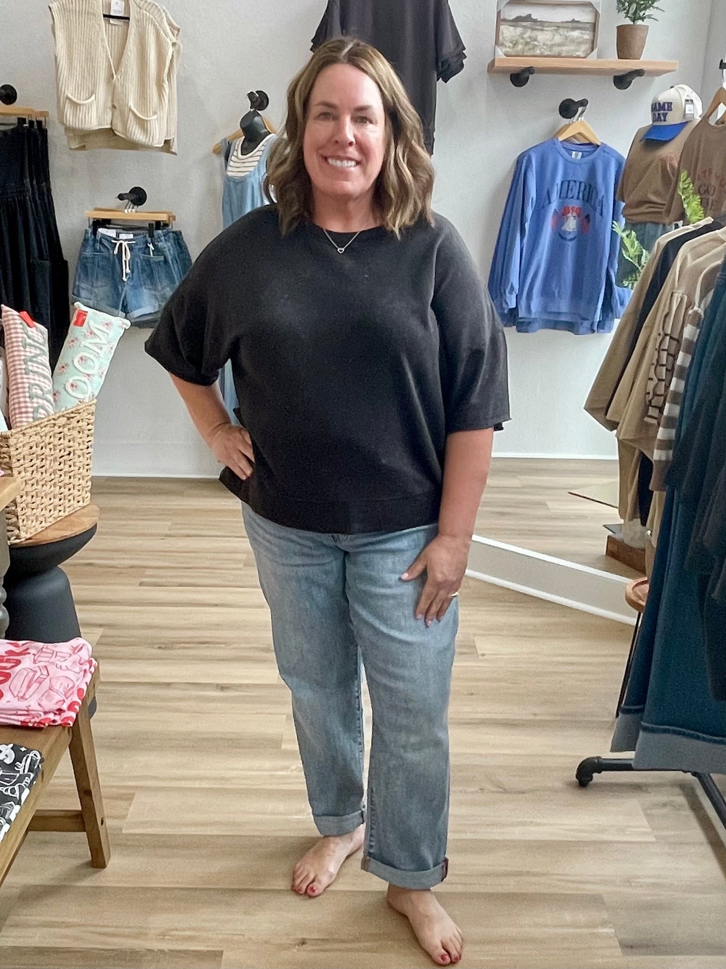 THE JOSIE MID RISE BOYFRIEND DENIM - plus