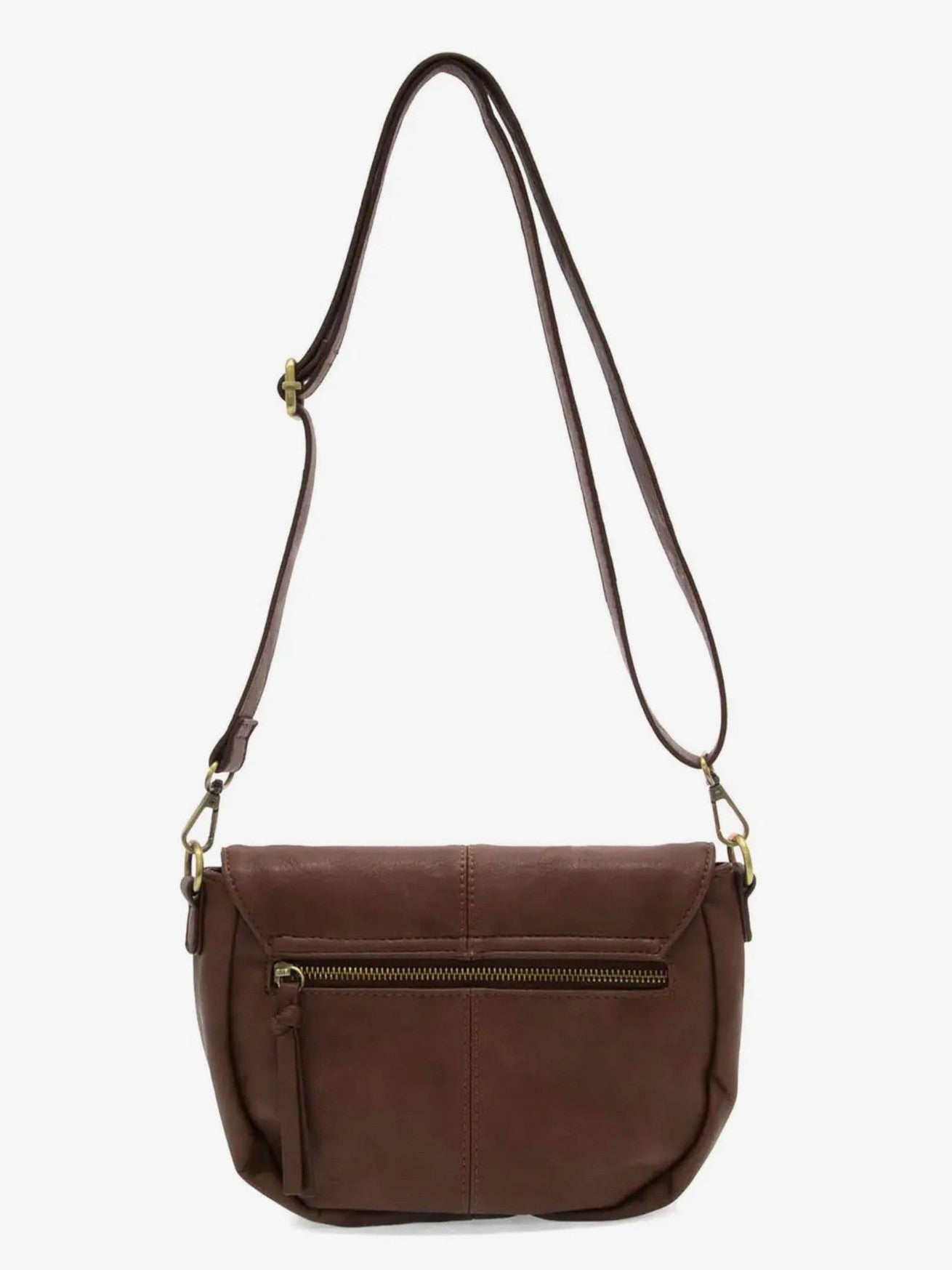 THE HELENE SMALL SADDLE CROSSBODY - walnut