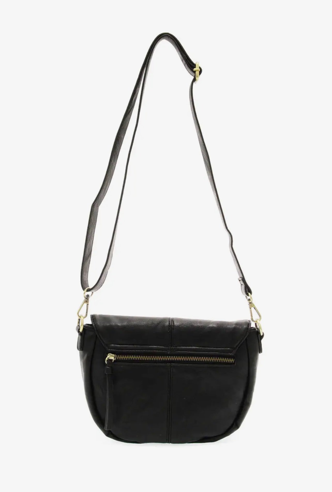 THE HELENE SMALL SADDLE CROSSBODY - black