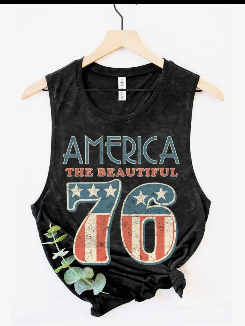 THE AMERICA 1776 TANK - vintage black