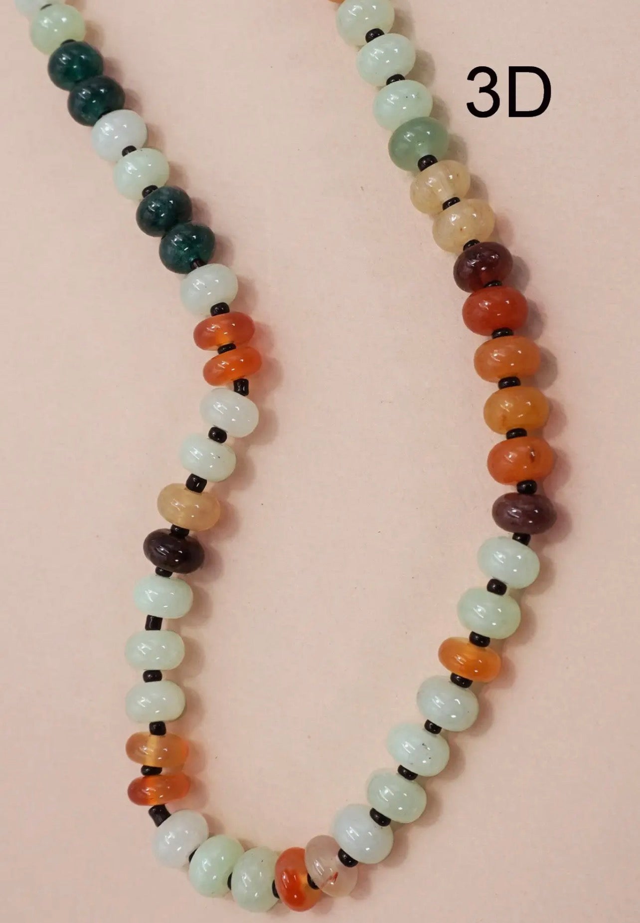 NATURAL AGATE GLASS SEMI PRECIOUS BEAD NECKLACES