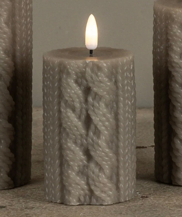 THE SWEATER 3D FLAME CANDLES - taupe