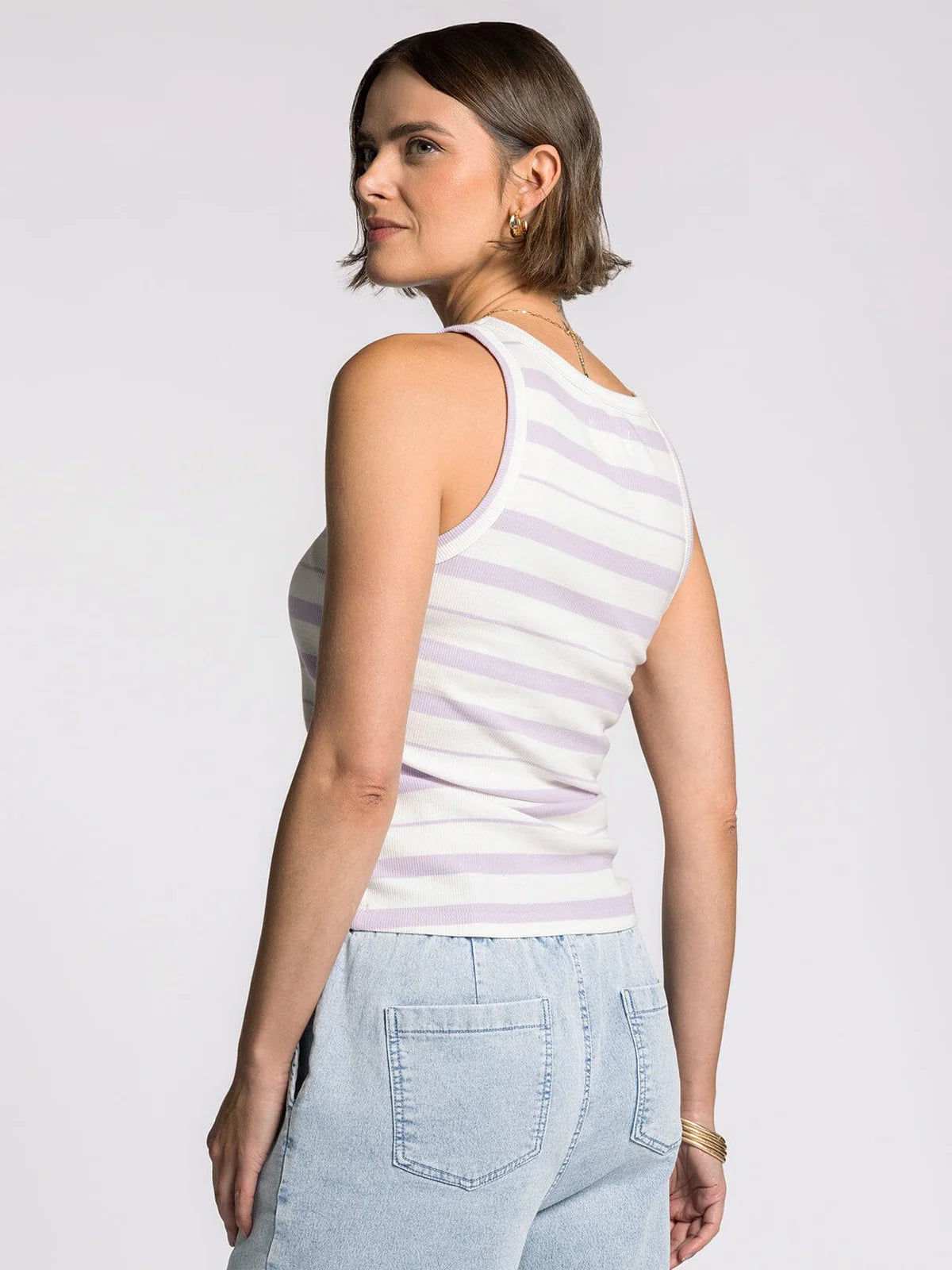 THE EDLIN TANK - lavender stripe
