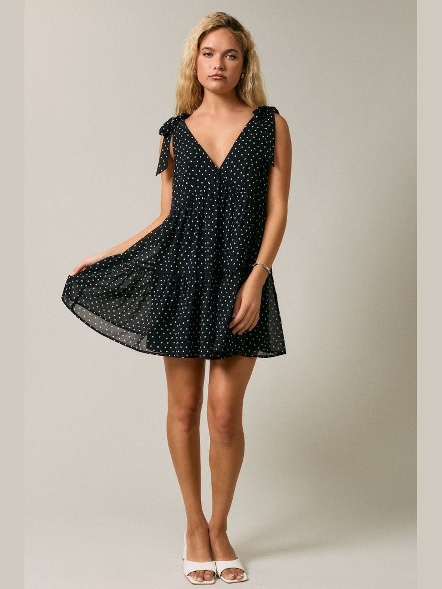 THE TIFF FLOWY POLKA DOT DRESS