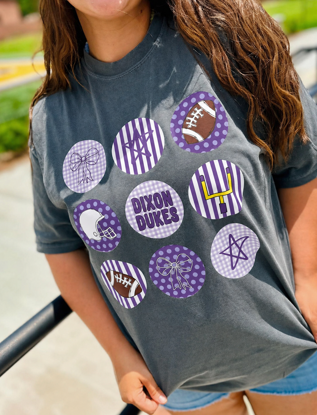 PREORDER GAME DAY GRID GRAPHIC TEE - pepper