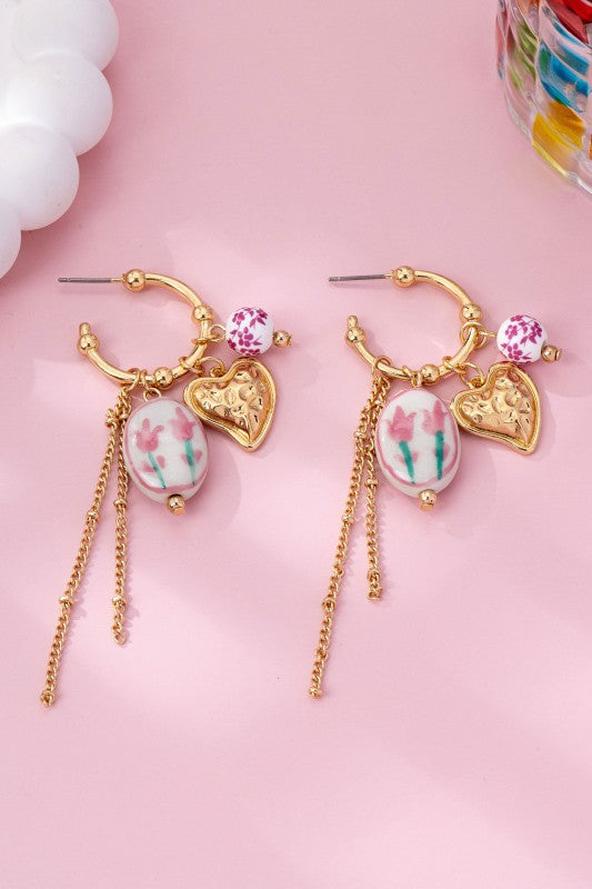 CHINOISERIE FLORAL EARRINGS