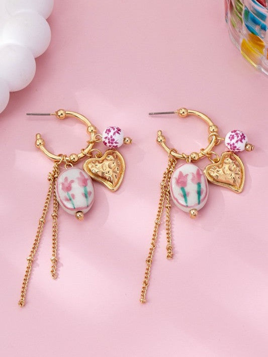 CHINOISERIE FLORAL EARRINGS