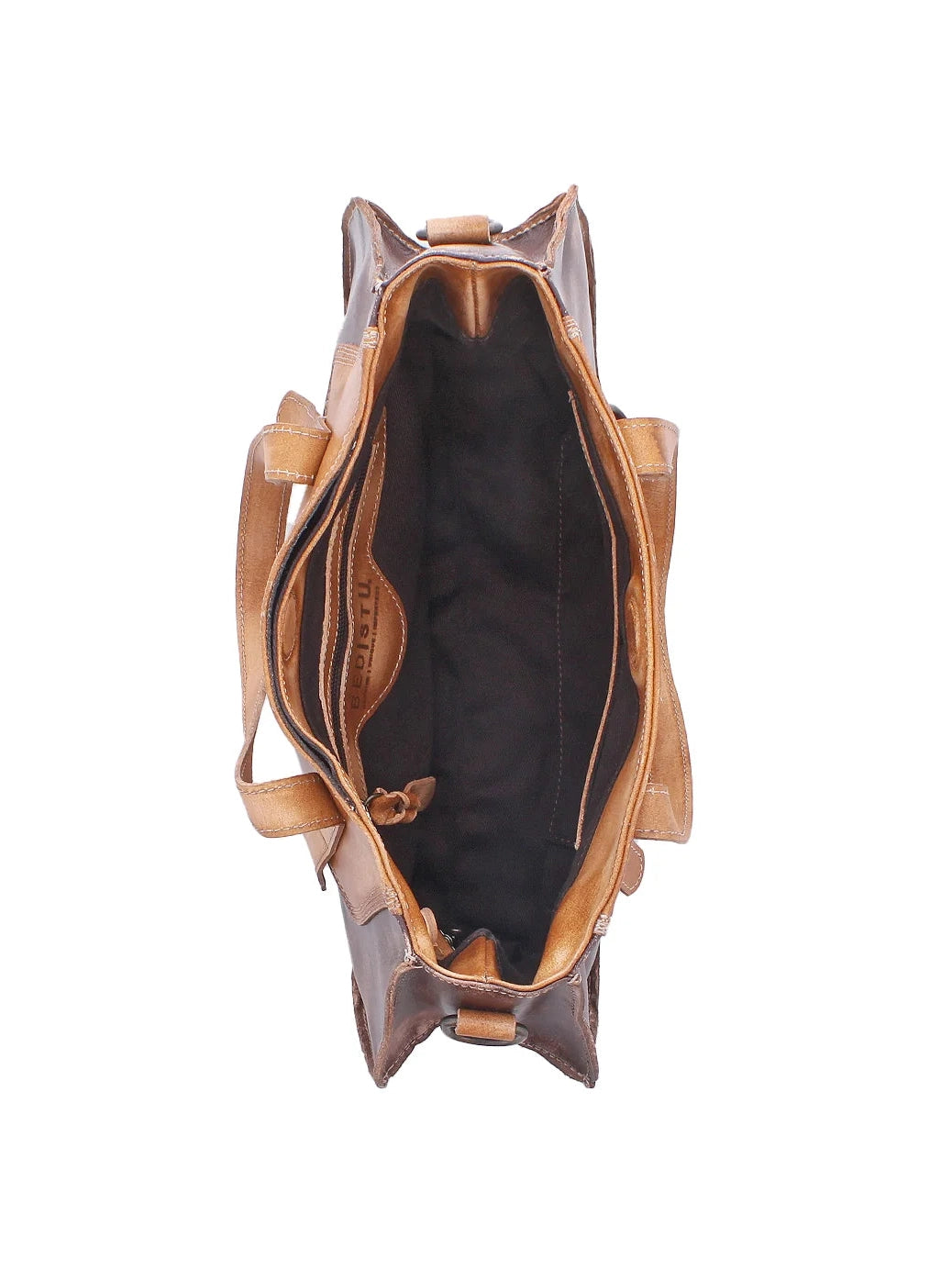 BEDSTU REDROCK GENUINE LEATHER BAG - teak caramel hand wash
