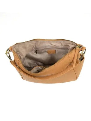 THE TRISH CONVERTIBLE HOBO BAG - warm tan