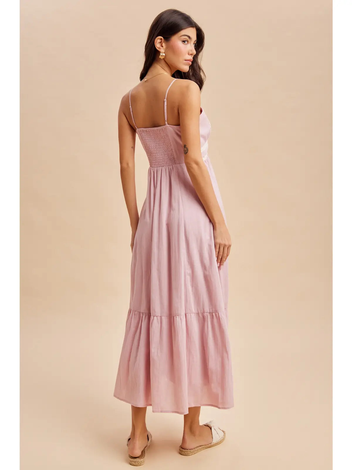 THE LEXY LACE MAXI DRESS - blush