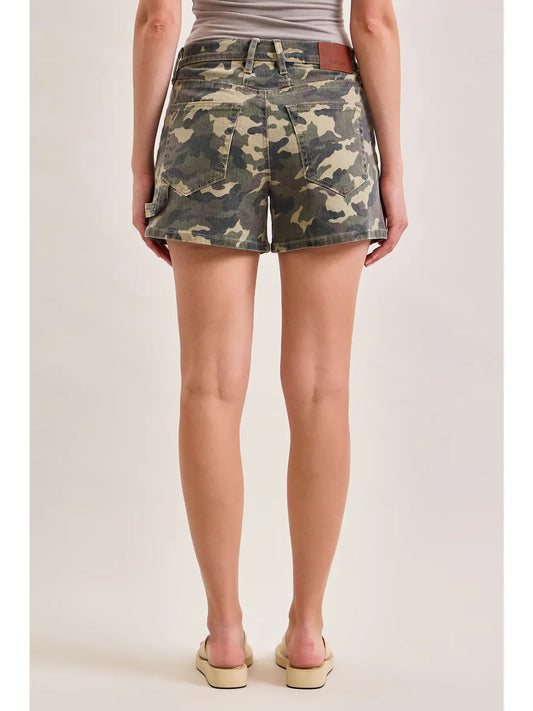 THE LOGAN CAMO DENIM SHORTS