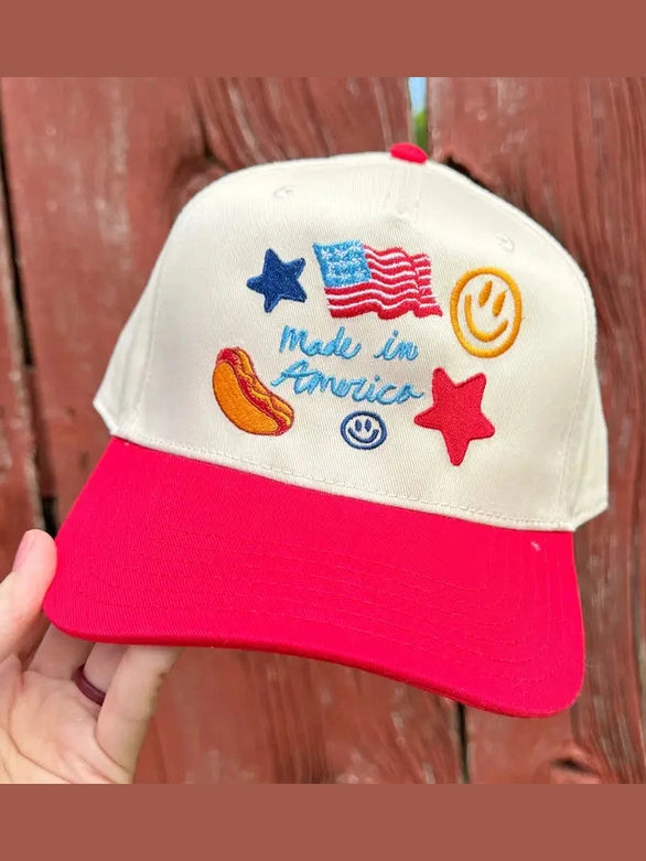 MADE IN AMERICA EMBRODIERED HATS
