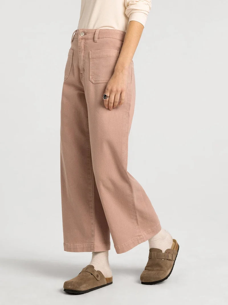 THE SOPHIA WIDE PANTS - dusty mauve
