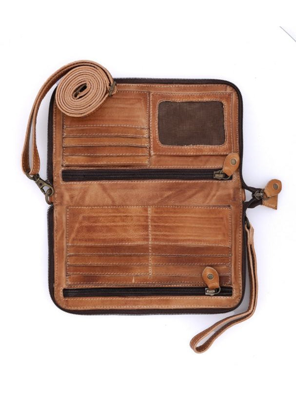 BEDSTU TEMPLETON II WALLET PURSE - tan rustic