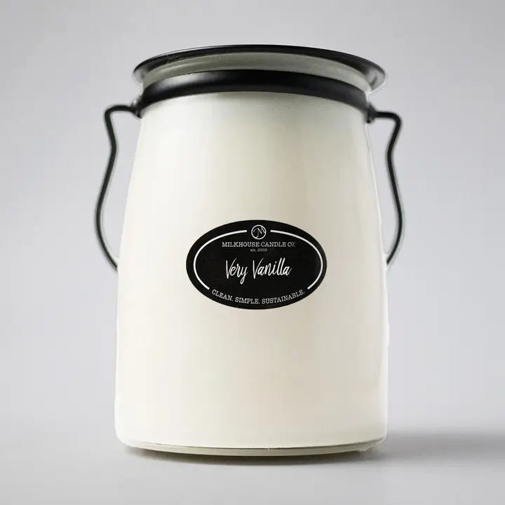 MILKHOUSE 22OZ. BUTTER JAR CANDLE - Very Vanilla