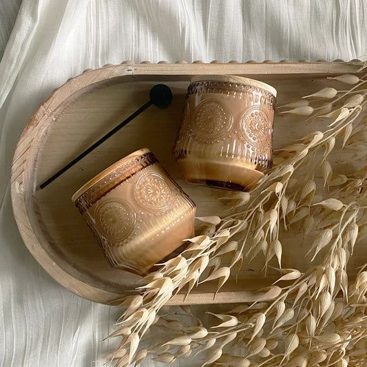 10 oz. AMBER COLORED VINTAGE CANDLE