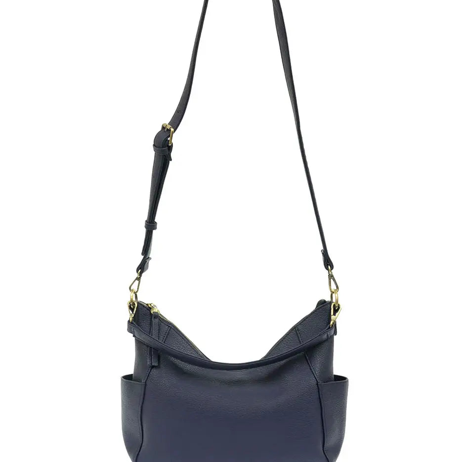 THE TRISH CONVERTIBLE HOBO BAG - navy
