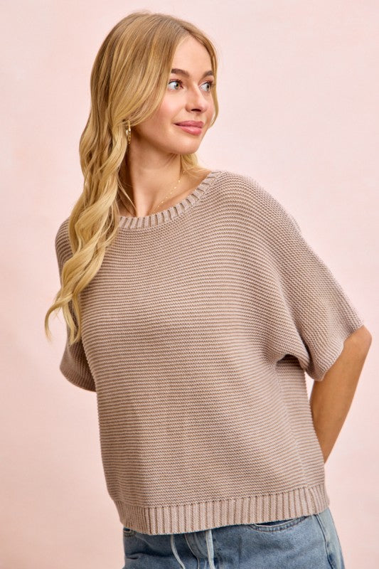THE LAINEY WASHED MOCHA SWEATER