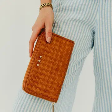 THE LENNI LARGE ZIP WOVEN WALLET - various colors