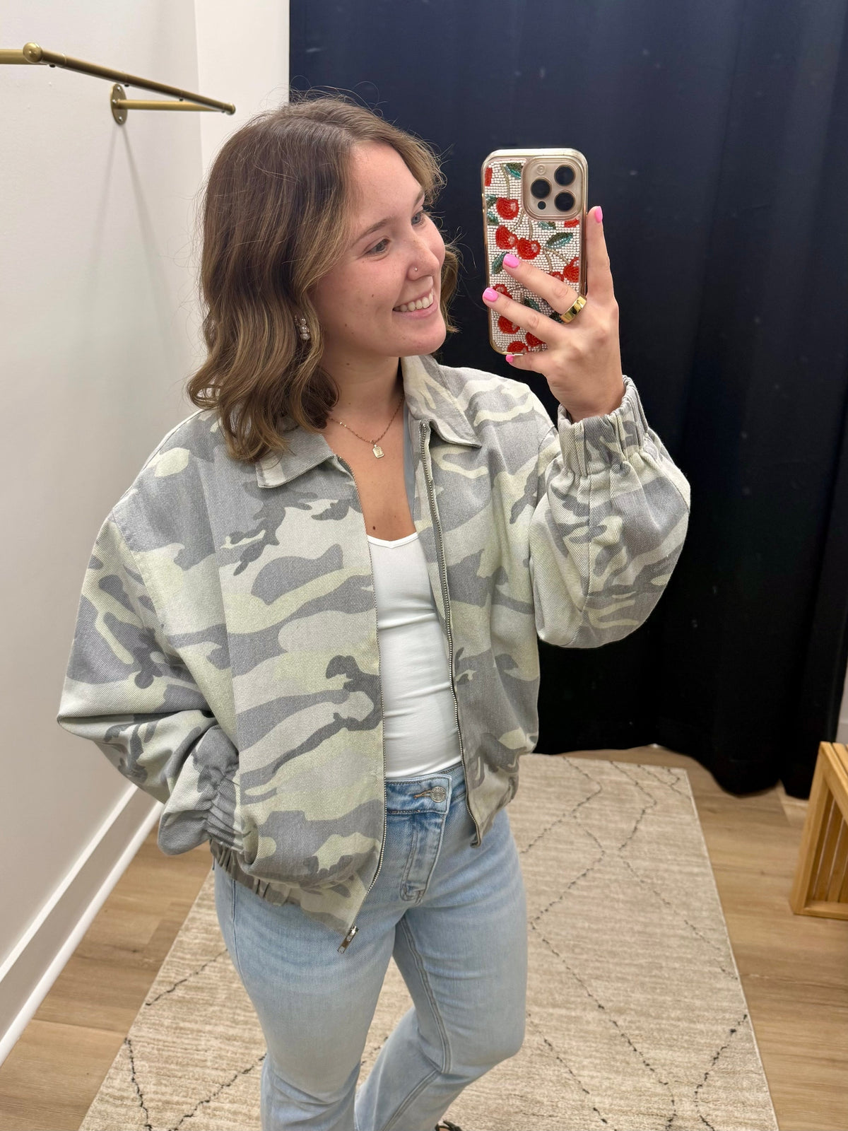 THE HARPER WASHED CAMO BOMBER JACKET
