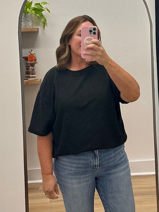THE ELLA PERFECT FALL TOP - black