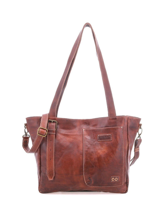 BEDSTU EXPLICIT LTC MEDIUM SIZE LEATHER TOTE - teak dd