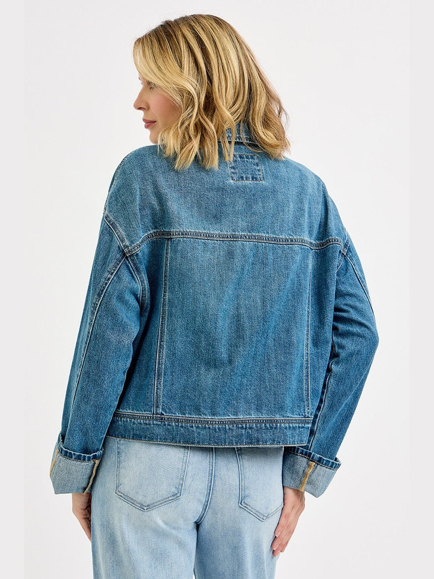 THE PAYTON OVERSIZED CARGO DENIM JACKET