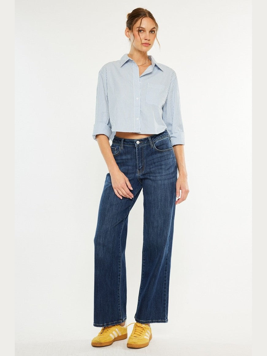 THE ALICIA DARK WIDE LEG DENIM