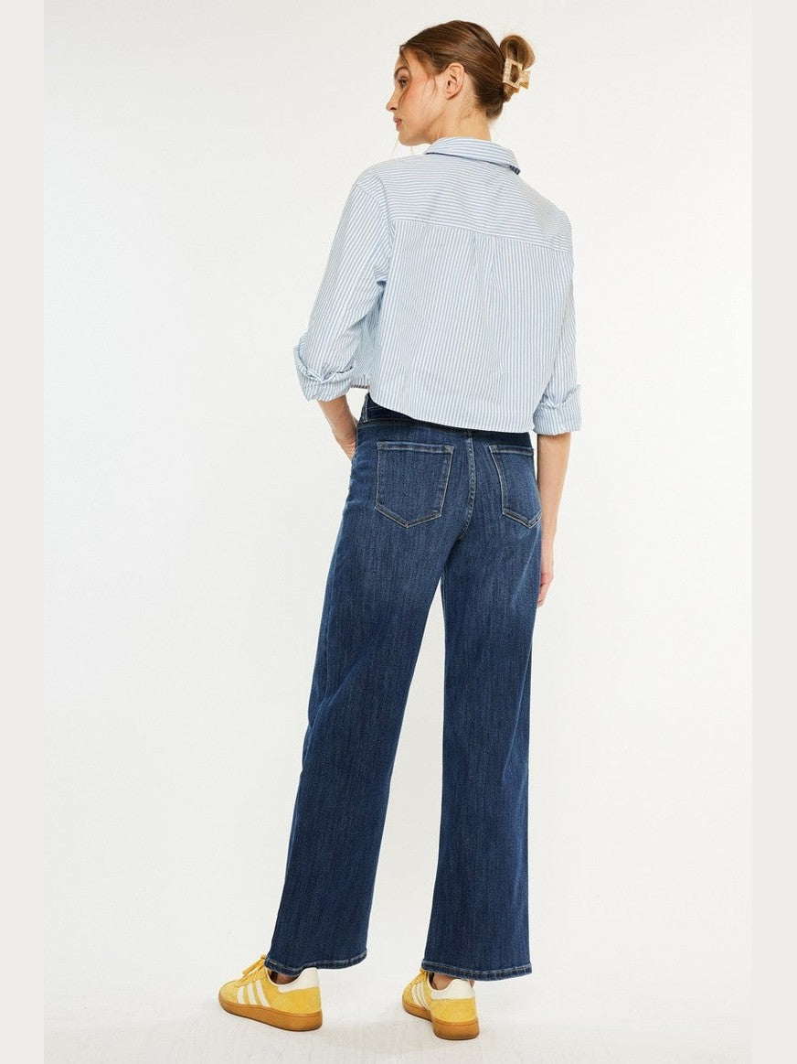THE ALICIA DARK WIDE LEG DENIM