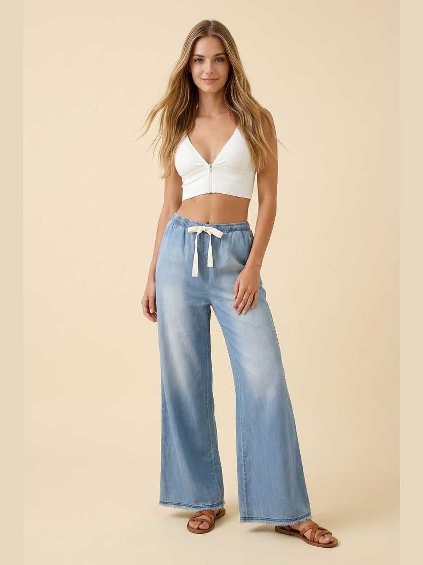 THE RAELYNN WIDE LEG BELL BOTTOM PANTS