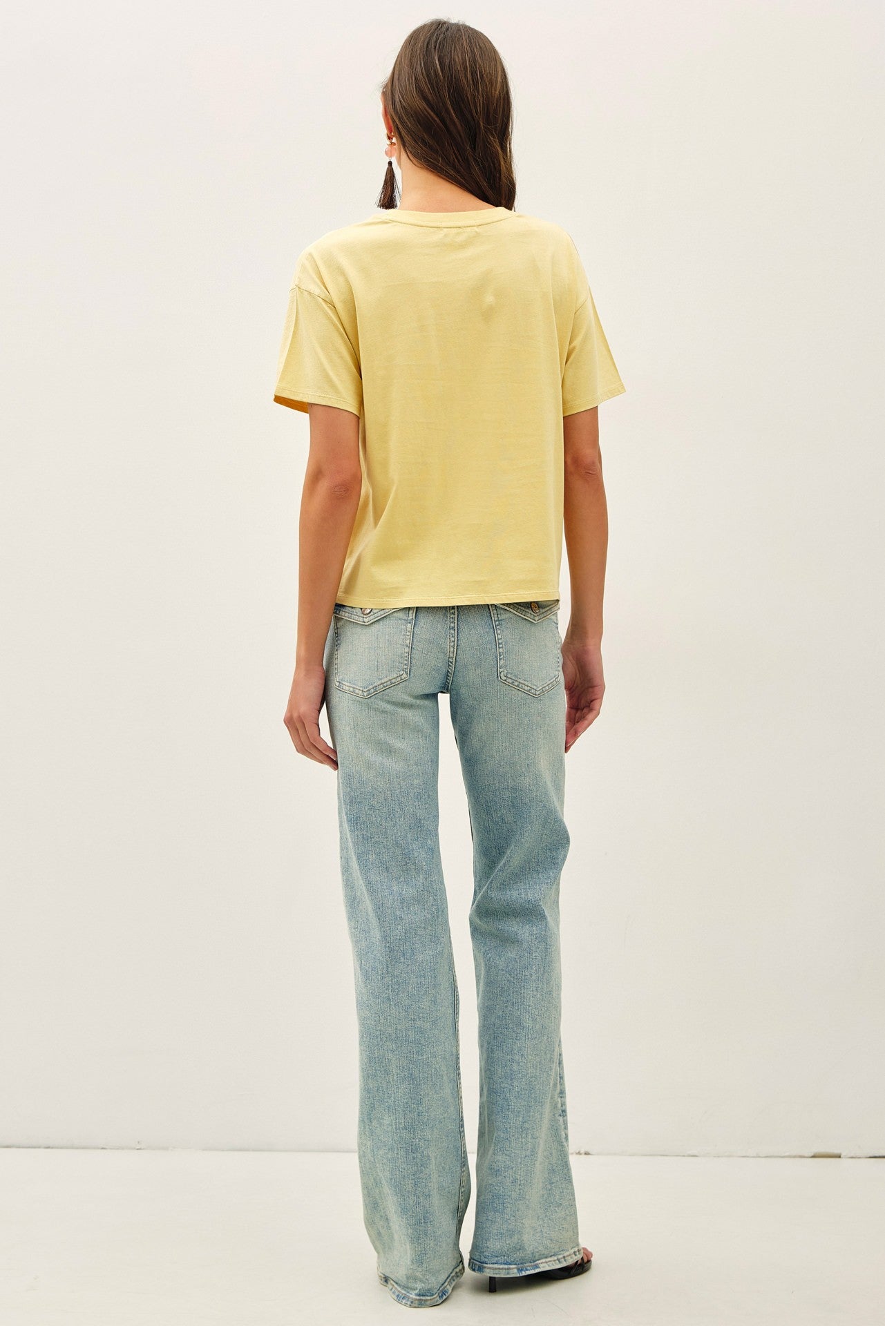 THE LAYLA COTTON JERSEY OVERSIZED TEE - butter yellow