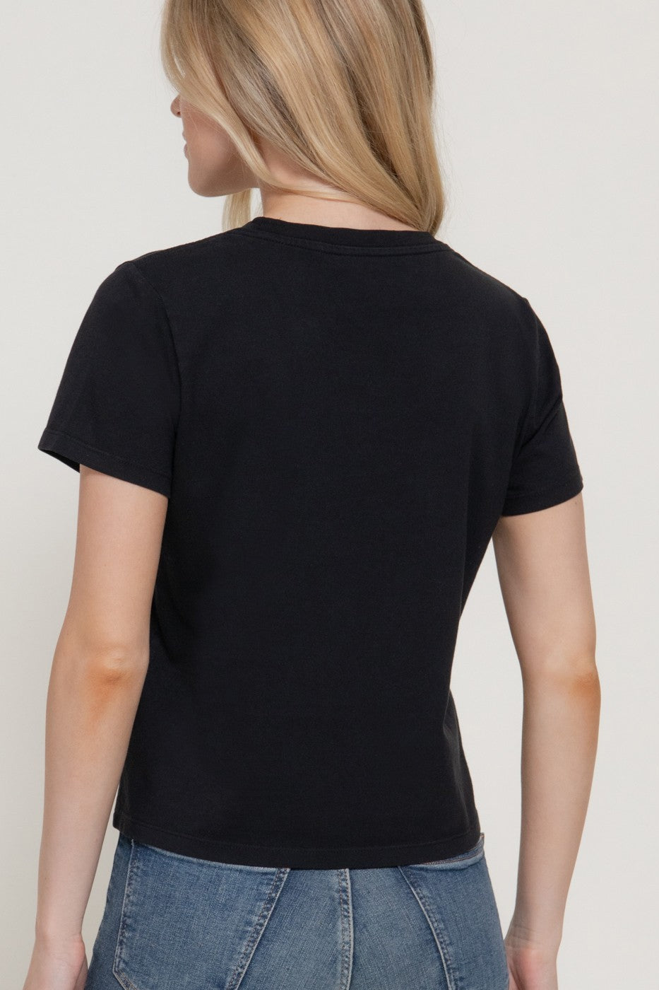 THE LAINEE BASIC COTTON JERSEY TEE - black