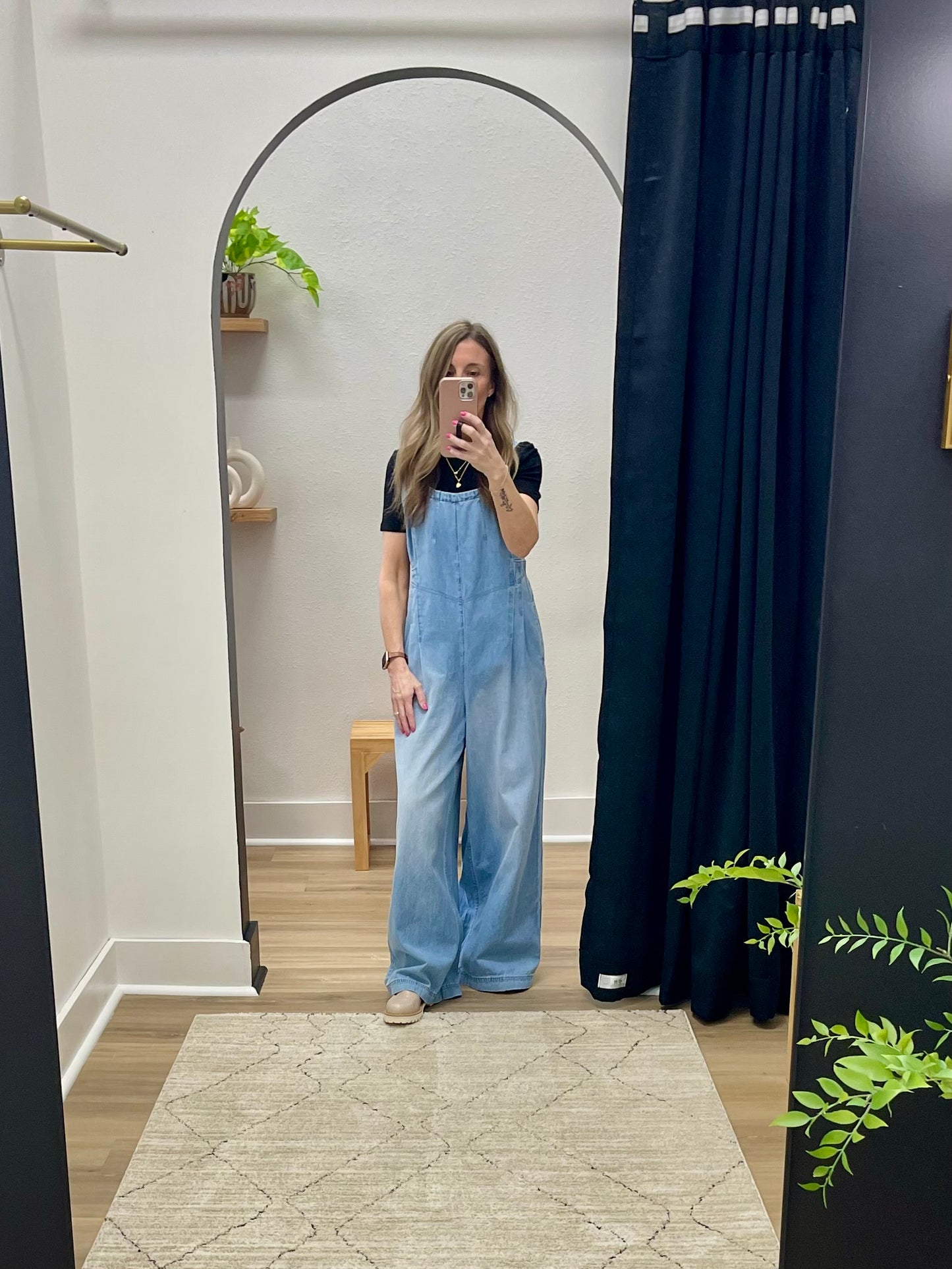THE KACEY WIDE LEG DENIM JUMPSUIT