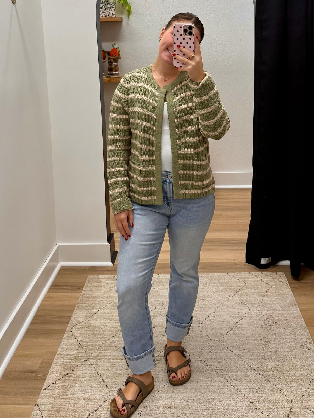 THE CARRIE KNIT OPEN CARDIGAN - sage