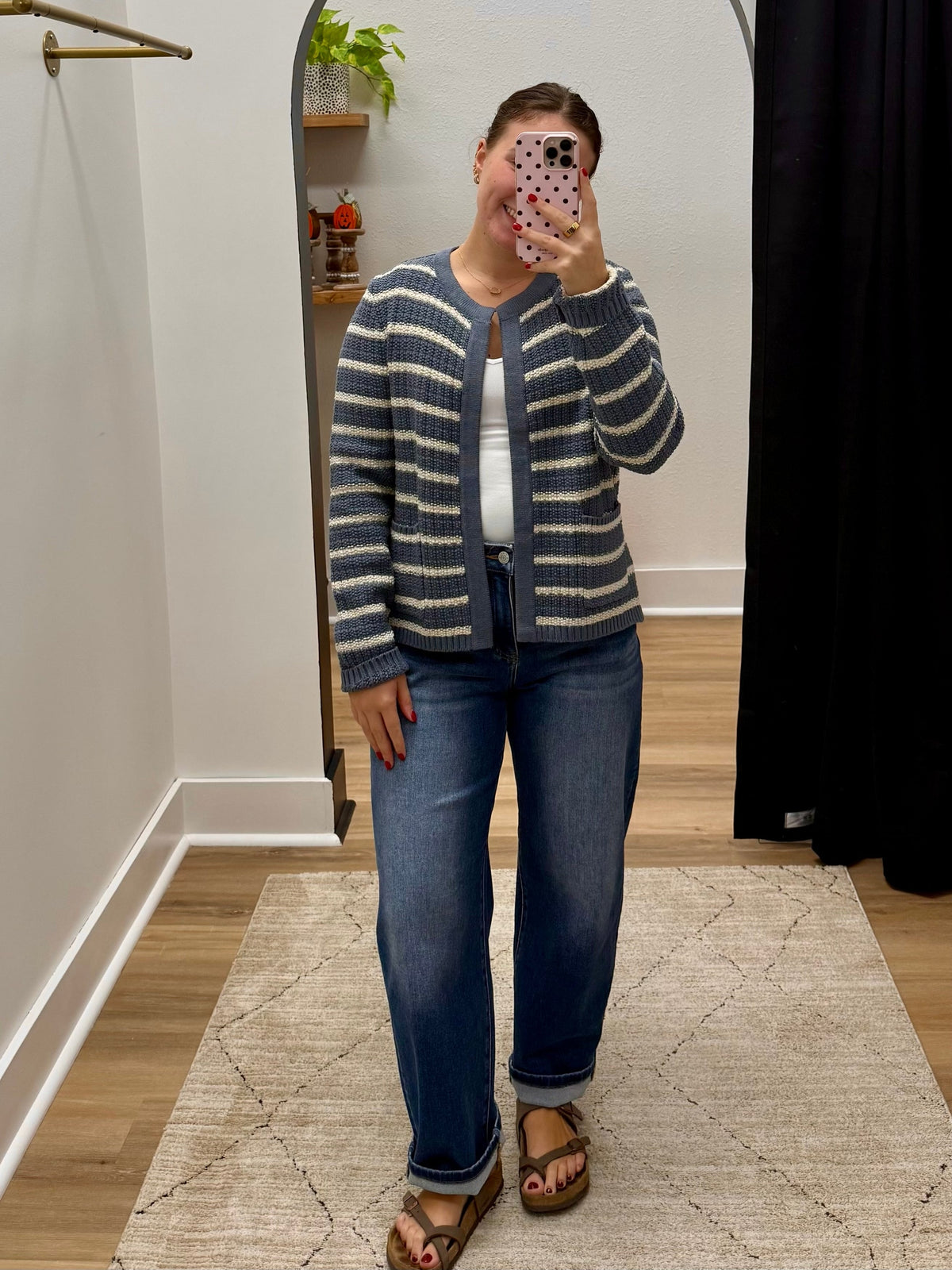 THE CARRIE KNIT OPEN CARDIGAN - blue